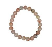 Coco Papaya Bracelet en Pierre de Soleil (Héliolite) | Boules 8mm
