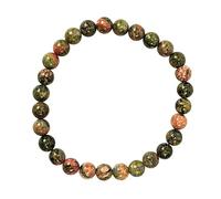 Coco Papaya Bracelet en Unakite AAA | Boules 6mm