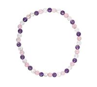 Coco Papaya Bracelet Multipierres Améthyste/Quartz Rose/Cristal de Roche | Boules 4mm
