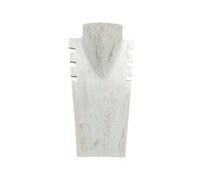 Coco Papaya Buste cranté en bois blanc 25cm