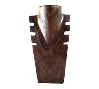 Coco Papaya Buste cranté en bois marron 25cm - Présentoir à Colliers