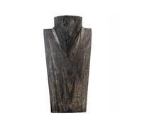Coco Papaya Buste présentoir à collier 25cm en bois finition noir vintage
