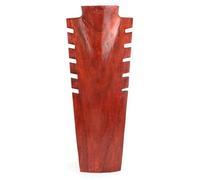 Coco Papaya Buste présentoir à colliers cranté en bois massif couleur rouge 40cm