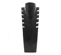 Coco Papaya Buste présentoir à colliers cranté en bois massif noir 40cm