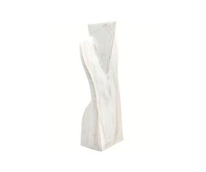 Coco Papaya Buste présentoir à Colliers en Bois Massif Blanc cérusé H30cm