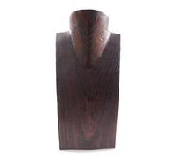 Coco Papaya Buste présentoir à colliers en bois massif chocolat 25cm