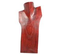 Coco Papaya Buste présentoir à colliers en bois massif rouge 30cm