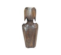 Coco Papaya Buste Présentoir à colliers et boucles d'oreilles en bois teinte marron chocolat