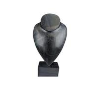 Coco Papaya Buste présentoir à colliers sur pied en bois massif noir 30cm