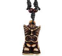 Coco Papaya Collier Tiki marron - Style polynésien