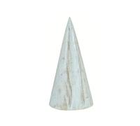 Coco Papaya Cône en bois 15cm - Présentoir à Bijoux | Finition Blanc Cérusé