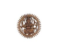 Coco Papaya Décor mural Ganesh en bois massif sculpté main 30cm
