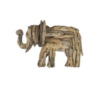 Coco Papaya Éléphant en bois flotté 60cm. Décoration murale.