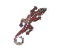 Coco Papaya Gecko mural 60cm mosaique de verre rouge