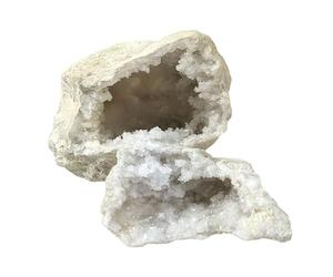 Coco Papaya Géode Entière de Cristal de Roche Naturel - 1,5 à 2,9kg