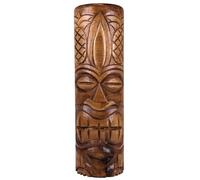 Coco Papaya Grand Totem Statue Tiki 50cm en Bois Massif sculpté à la Main