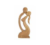 Coco Papaya Grande Statue Abstraite Couple Sensuel 50cm en Bois | Cadeau Coquin