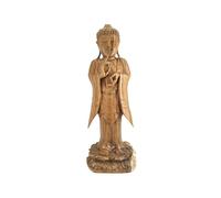 Coco Papaya Grande Statue de Bouddha Debout 60cm Bois Massif Brut sculpté Main