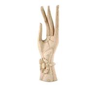 Coco Papaya Main de Bouddha Porte-bagues en bois sculpté 20cm | Finition Bois brut naturel