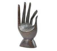 Coco Papaya Main de Bouddha | Présentoir à bagues en bois sculpté finition Marron chocolat