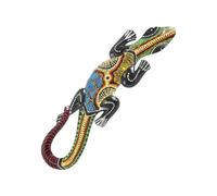 Coco Papaya Margouillat coloré en bois peint à la main 50cm