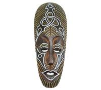 Coco Papaya Masque Africain en bois 30cm motif tribal.