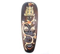 Coco Papaya Masque Africain en bois 50cm. Décoration murale motif tortue.