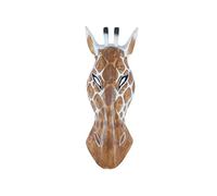 Coco Papaya Masque Girafe en Bois 30cm Style trophée de Chasse