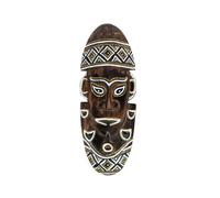 Coco Papaya Masque Tribal Africain en bois 30cm | Fumeur de pipe