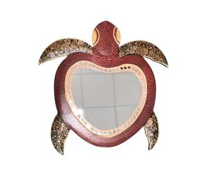 Coco Papaya Miroir Mural Forme Tortue 40x38cm. Décoration du Monde.