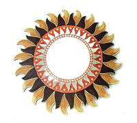 Coco Papaya Miroir Rond Forme Soleil ø40cm. Déco Ethnique