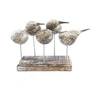 Coco Papaya Oiseaux/Mouettes en Bois patiné - Décoration Marine à Poser