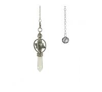 Coco Papaya Pendule Merkaba en Labradorite et Pointe en Cristal de Roche, 6908