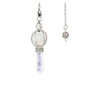Coco Papaya Pendule Merkaba en Opalite et Pointe en Cristal de Roche