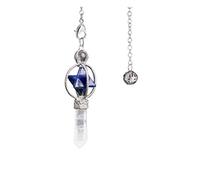 Coco Papaya Pendule Merkaba Lapis Lazuli et Pointe en Cristal de Roche