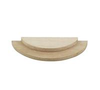 Coco Papaya Plateau de présentation 1/2 cerle - Présentoir à Bijoux 2 Niveaux en Bois Brut