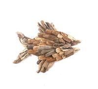 Coco Papaya Poisson en Bois flotté 65x40cm - Décoration Murale