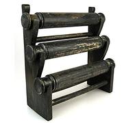 Coco Papaya Porte-bracelets et montres/Présentoir à bijoux 3 joncs en bois finition noir vintage