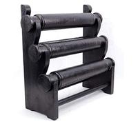 Coco Papaya Porte-bracelets et montres/Présentoir à bijoux 3 joncs en bois massif teinté noir