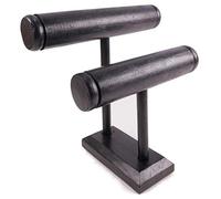 Coco Papaya Présentoir à bracelets et montres 2 joncs en bois massif teinté noir