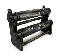 Coco Papaya Présentoir bracelets et montres/Porte-bijoux 2 joncs en bois finition noir vintage