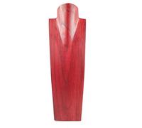 Coco Papaya Présentoir spécial colliers longs 50cm buste en bois massif rouge