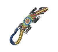 Coco Papaya Salamandre murale multicolore en bois peint à la main 50cm