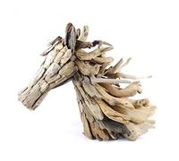 Coco Papaya Sculpture Tête de Cheval en Bois flotté 65X55cm