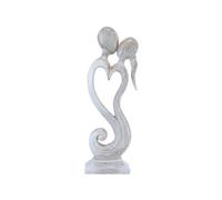 Coco Papaya Statue Abstraite Couple en Fusion 50cm en Bois | Cadeau d'amour
