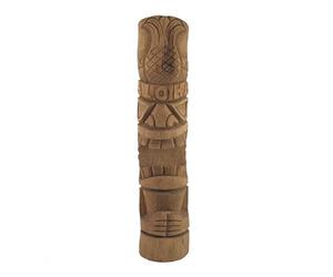 Coco Papaya Statue de Jardin/Totem Tiki Aloha en Bois de Cocotier 100cm