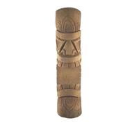 Coco Papaya Statue de Jardin/Totem Tiki XL en Bois de Cocotier 100cm