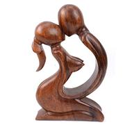 Coco Papaya Statuette érotique Couple Sensuel 20cm en Bois | Cadeau Coquin