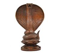 Coco Papaya Statuette Serpent/Cobra 20cm en Bois Exotique sculpté Main