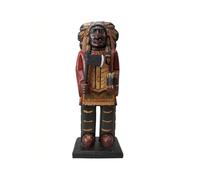 Coco Papaya Totem Chef Indien d'Amérique en Bois 50cm